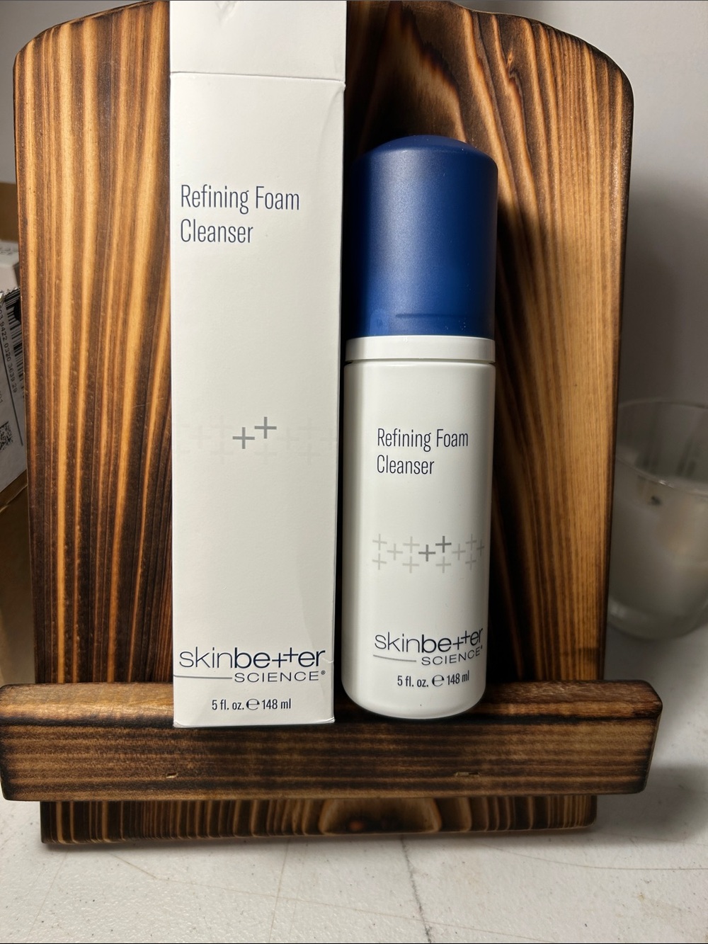 skinbetter science Refining Foam Cleanser — White Bottle with Blue Cap